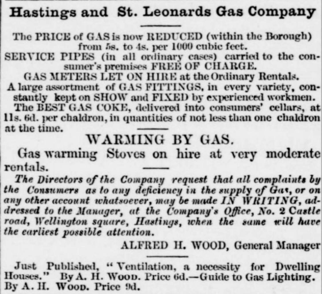 File:Hastings & St. Leonards Gas Co Advert 1866.png