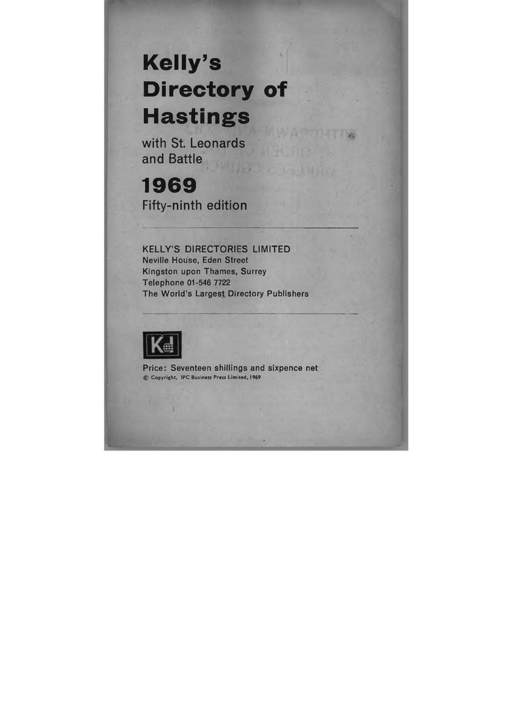File:Kelly's Directory Of Hastings St Leonards & Battle 1969.pdf